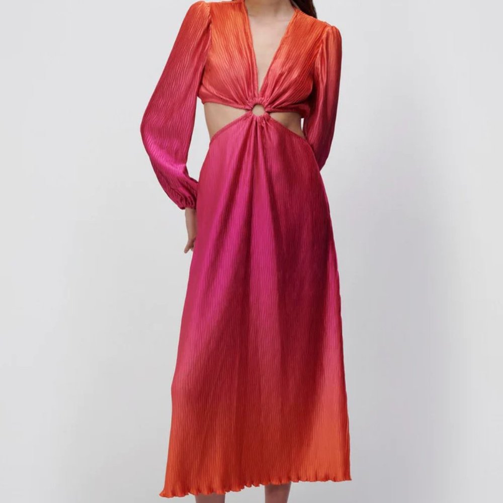 Gorgeous JONATHAN SIMKHAI Swim Women's Jaelyyn Orange Cutout Maxi Dress